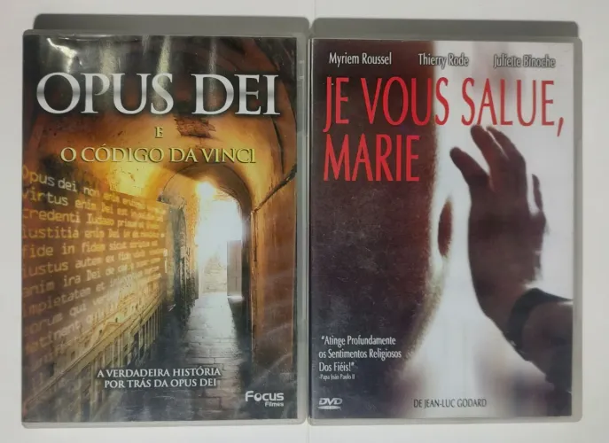 DVDs: Opus Dei e o Código da Vinci + Je Vous Salue, Marie