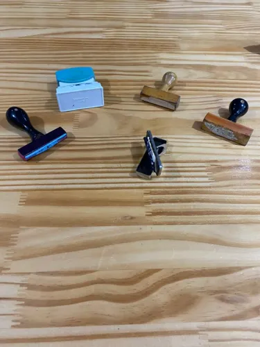 Kit 5 Carimbos Vintage. Somente O Suporte