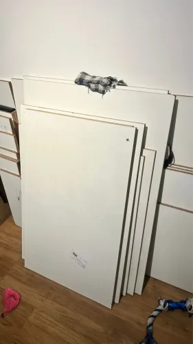 DESAPEGO - Lote de MDF Branco Cortado para Marcenaria