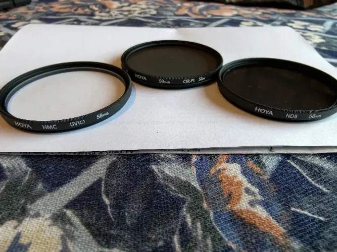 Kit 3 Filtros Hoya 58mm p/ canon nikon sony