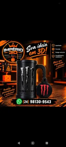 Caneca porta lata Energético