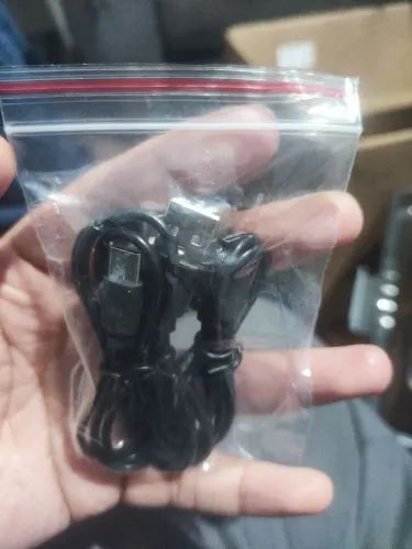 Par de Cabos USB Curtos Pretos (Carga e Dados)<br>