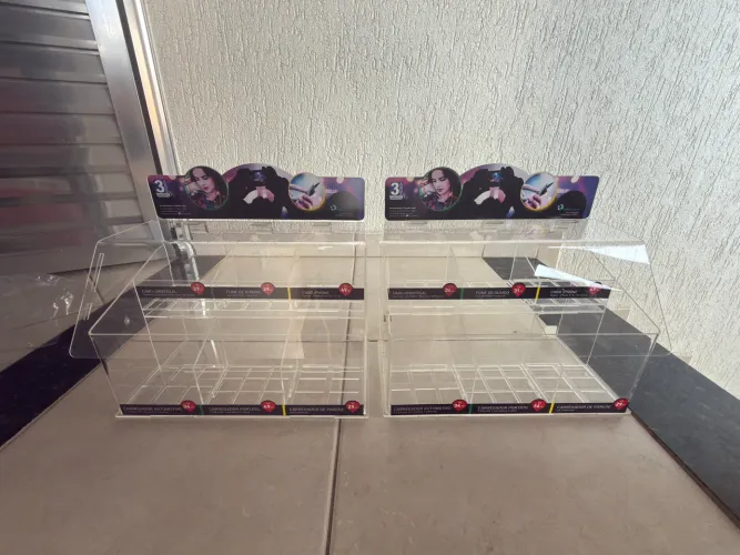 24 Displays em Acrílico Cristal (Lote 24 unidades)
