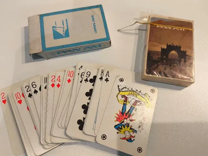 JOGO DE CARTAS Baralho Vintage Pan Am (Pan American) - Memorabilia de Aviação Rara -
