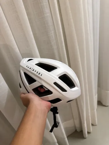 Capacete de Ciclismo Van Rysel Branco - Leve e Aerodinâmico