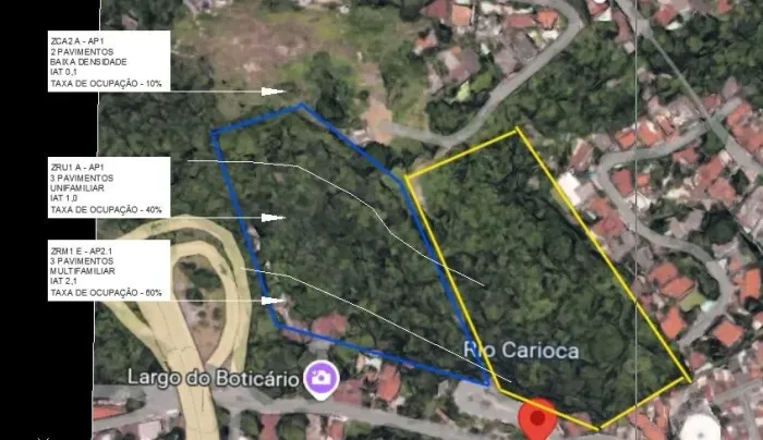 Terreno à venda em Rio de Janeiro, Cosme Velho, 66000m²