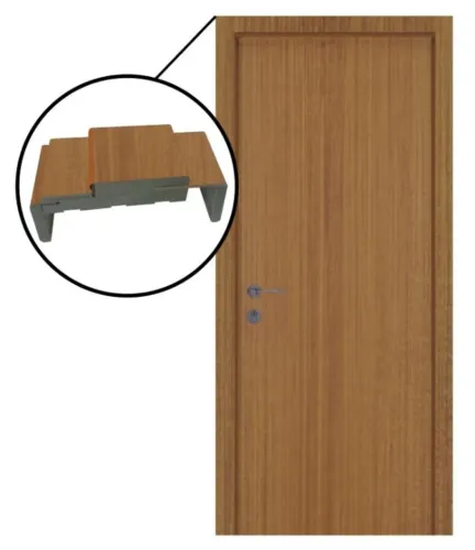 Grade com alizares para porta - Mogno 12cm