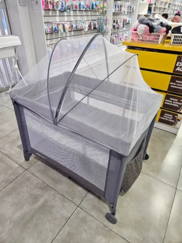 Berço Portátil Cosco Kids Nanny 2 Níveis de Altura - 0 a 18kg Cinza