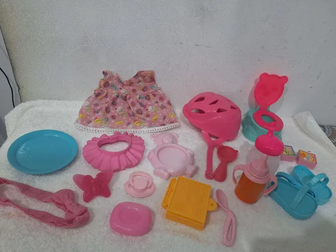 Lote de acessórios para boneca baby alive