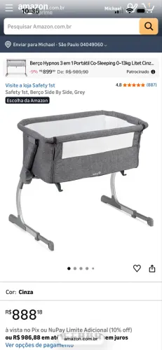 Mini berço Moisés safety 1st