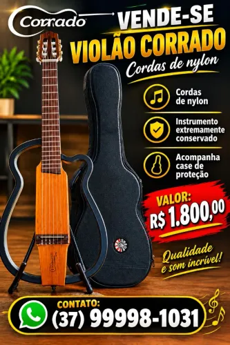 Violão Corrado cordas nylon vazado