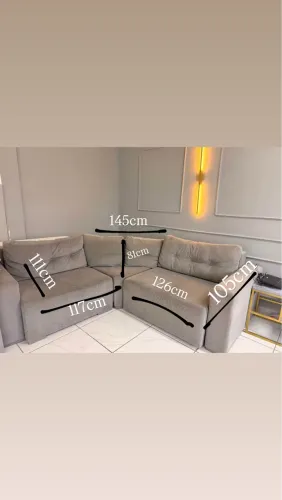 Sofá Retrátil em L