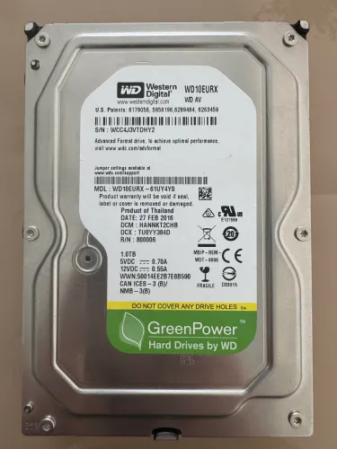 hd 1tb western digital wd10eurx av-gp sata iii 7200rpm 64mb