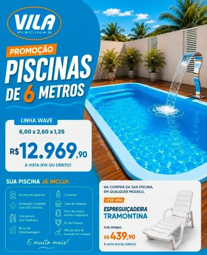 Piscina 6mts Promoção avista Pix débito