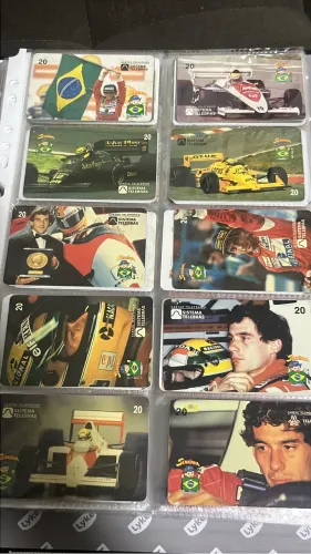 Cartão telefônico série Ayrton Senna completa - 12 cartões