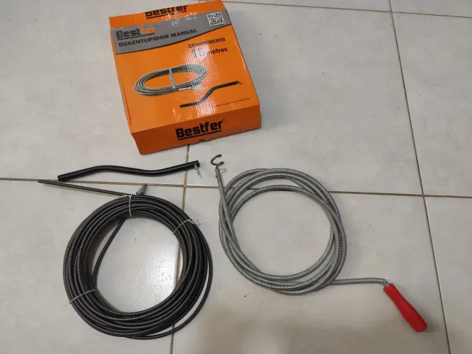Desentupidor Manual Bestfer 15m - Novo! Ideal para pias, ralos e vasos