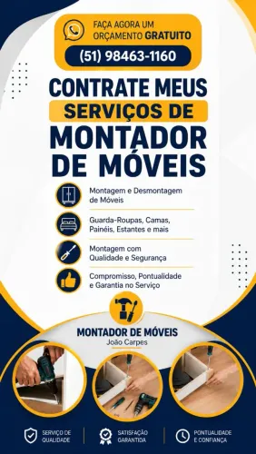 Montador de móveis e eletricista 