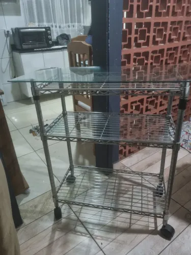 Estante aramado aço inox 3 prateleiras