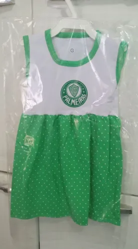 Vestido de bebê Palmeiras 