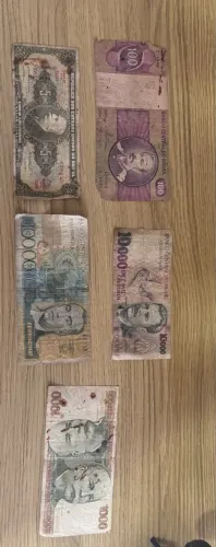Lote Cédulas e Moedas Antigas do Brasil + Ficha e EUA (Coleção)