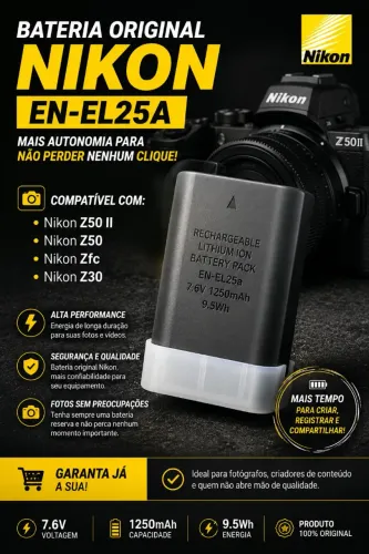 Bateria Nikon en-el25a