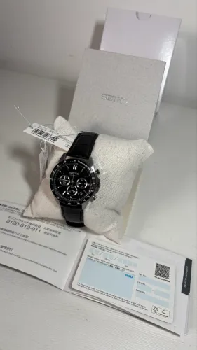 relógio seiko chronograph preto sbtr021