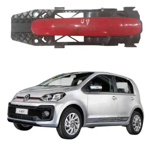 Maçaneta Externa Porta Traseira Esquerda Vw Up 2014 A 2020 Vermelho Traseira