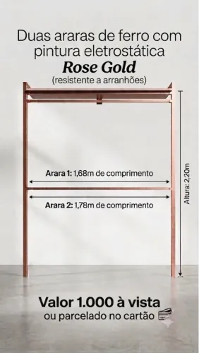 Duas Araras para loja por 1.000