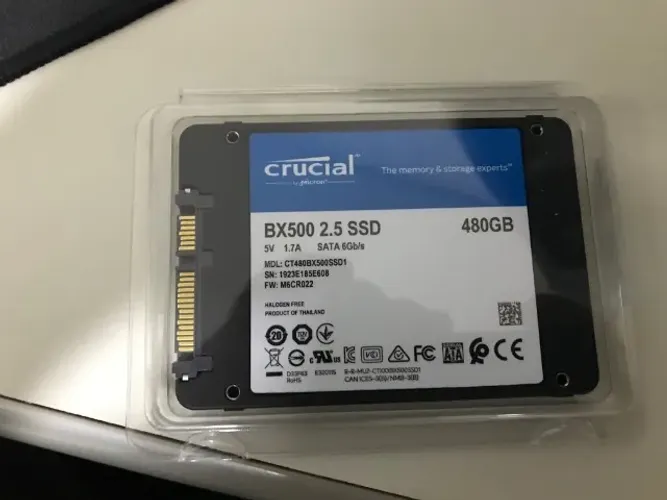 SSD Crucial BX500, 240GB, SATA III, 2.5", Leitura: 540MB/s, Gravação: 500MB/s, Preto - CT2