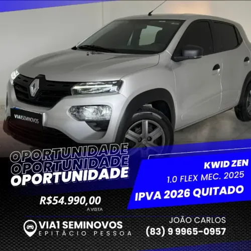 Renault Kwid Zen 1.0 Flex 12V 5P Mec. 2025