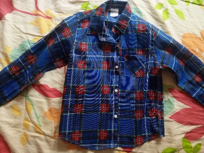 Camisa infantil xadrez Tam. 10 