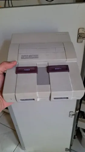 Super Nintendo SNES com 1 controle + 3 cartuchos 