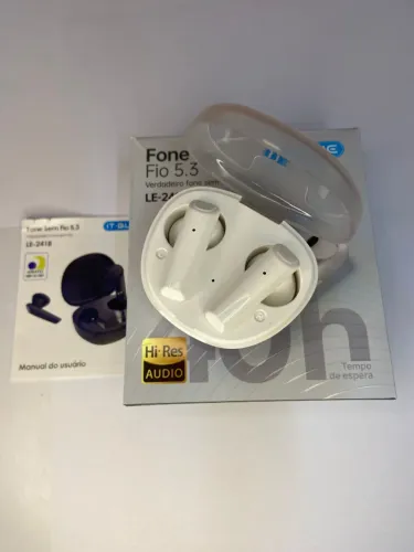 Fone de ouvido Bluetooth Wireless 5.3 - It Blue LE-2418 Branco an3