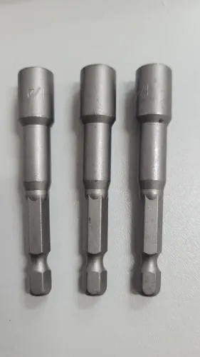 Soquete magnético sextavado 1/4 x 65 para parafusadeira