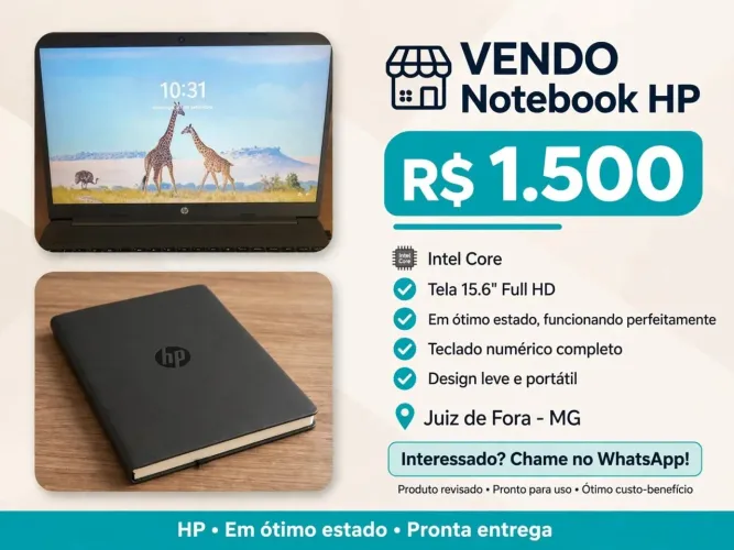 Vendo notebook novinho em ótimo estado