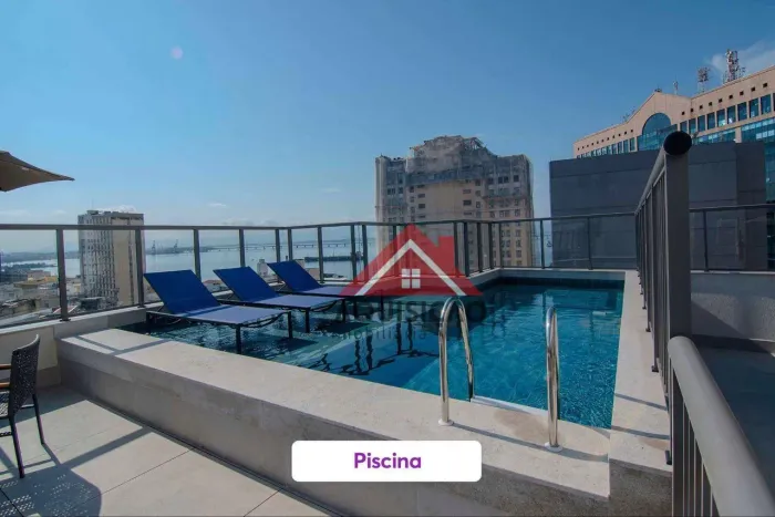 Studio MOBILIADO com 1 dormitório para alugar, 33 m² por R$ 2.850,00/mês - Centro - Rio de