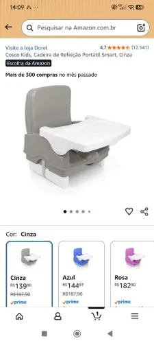 Cadeirinha de alimentação portátil Cosco