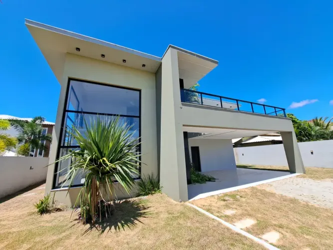 Casa Nova com Piscina + Acesso Náutico ao Rio | 4 Suítes | Horto Marina Jacuípe