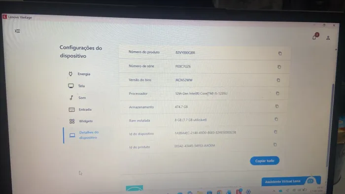 Notebook lenovo ideapad