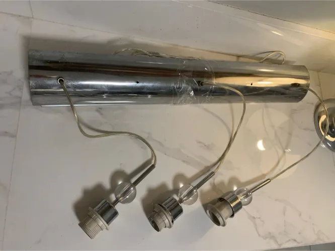 Luminária pendente cromada