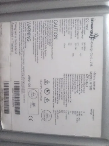Vende-se Microinversor Energy-Energy Modelo GT260