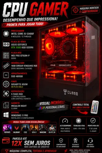 ? CPU GAMER ? i5-12400F + RTX 3050 6GB ?