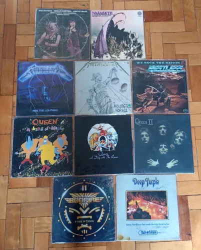 Lote de lps Metal e Rock , por favor, LEIA toda a descrição!!! Metallica, Queen, Nazareth