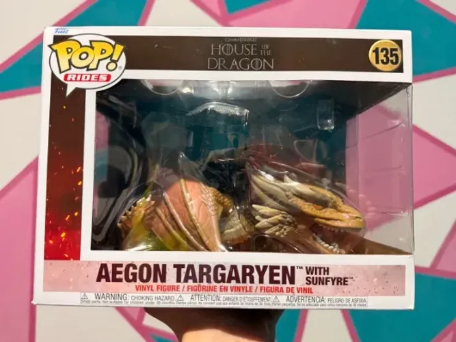 NOVO Funko POp Aegon With Sunfyre 135 House of The Dragon