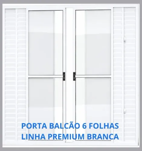 PORTA BALCÃO 6 FOLHAS LINHA PREMIUM BRANCO DIRETO DA FÁBRICA PAGAMENTO NA ENTREGA