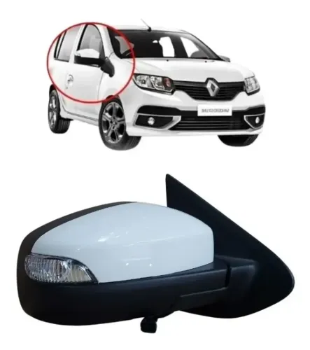 Renault Logan/Sandero 2016 - Retrovisor direito elétrico com seta.