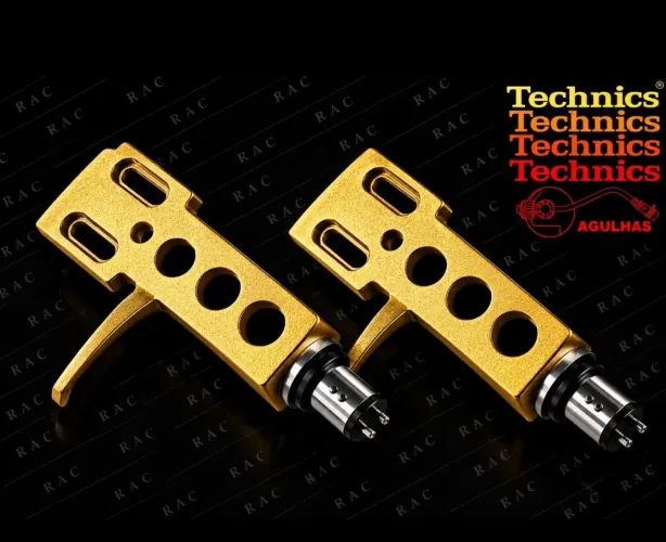  PAR DE HEADSHELLS TECHNICS SL?1200 ? EDIÇÃO LIMITADA DOURADA