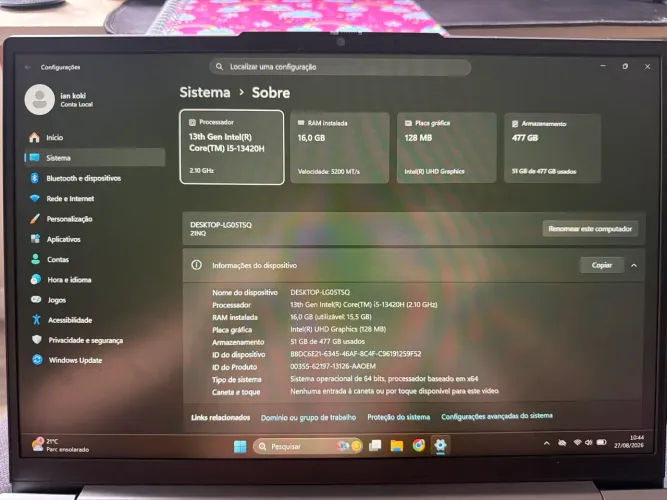 Lenovo ThinkBook 14 G6 i5 13ª Geração | 16GB RAM | SSD 512GB | Impecável