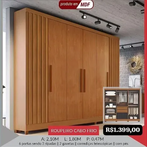 Guarda roupa de casal cabo Frio - produto novo na caixa