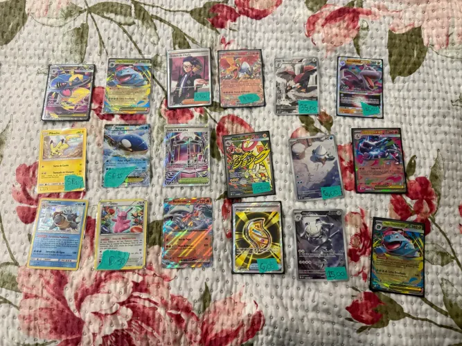 Lote cartinhas Pokémon ! Ilustração raras + ex